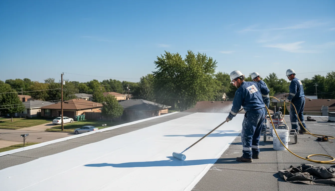 Commercial roof coating in Faith, NC near me